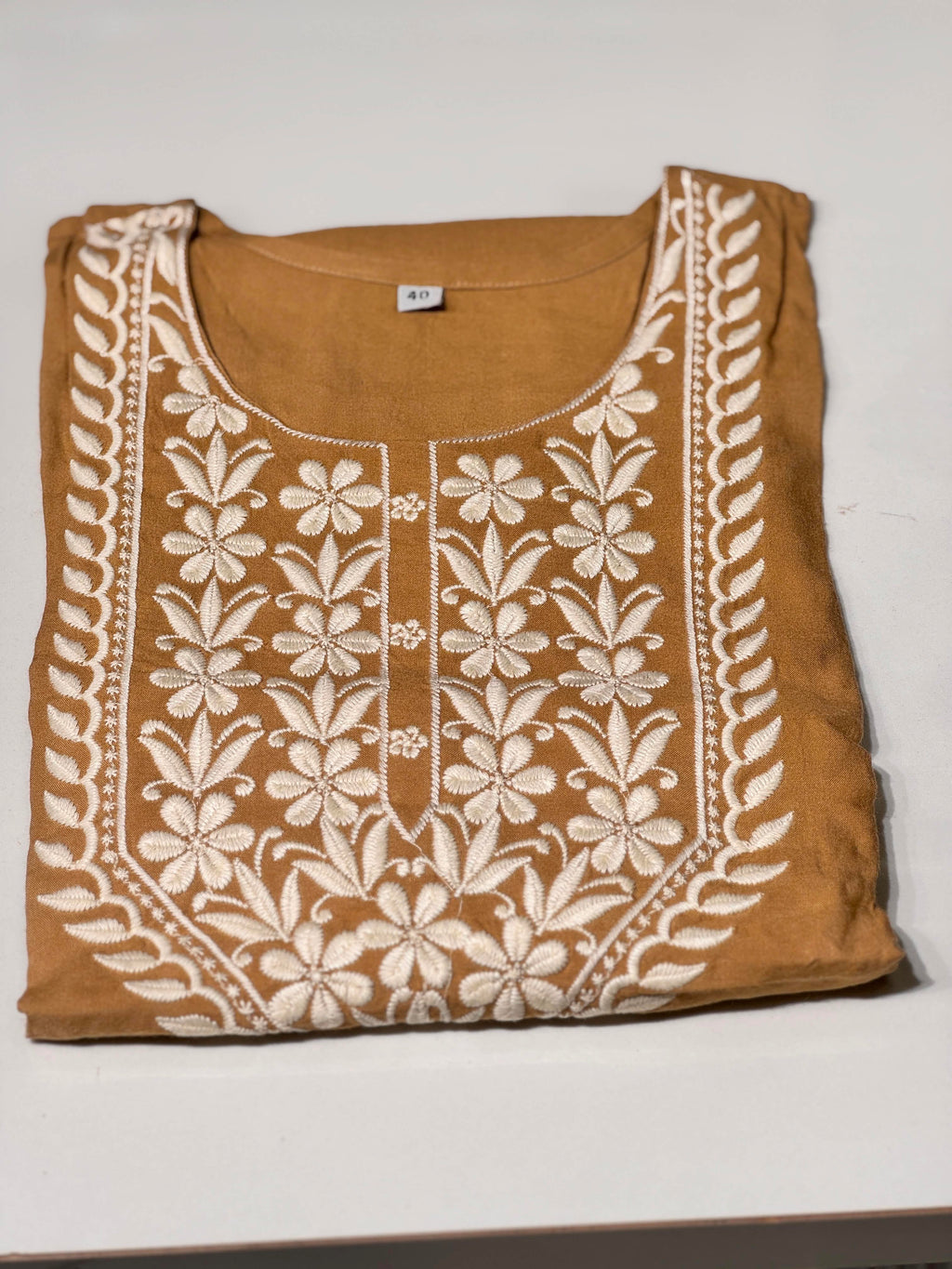 Chikankari Cotton Kurthi