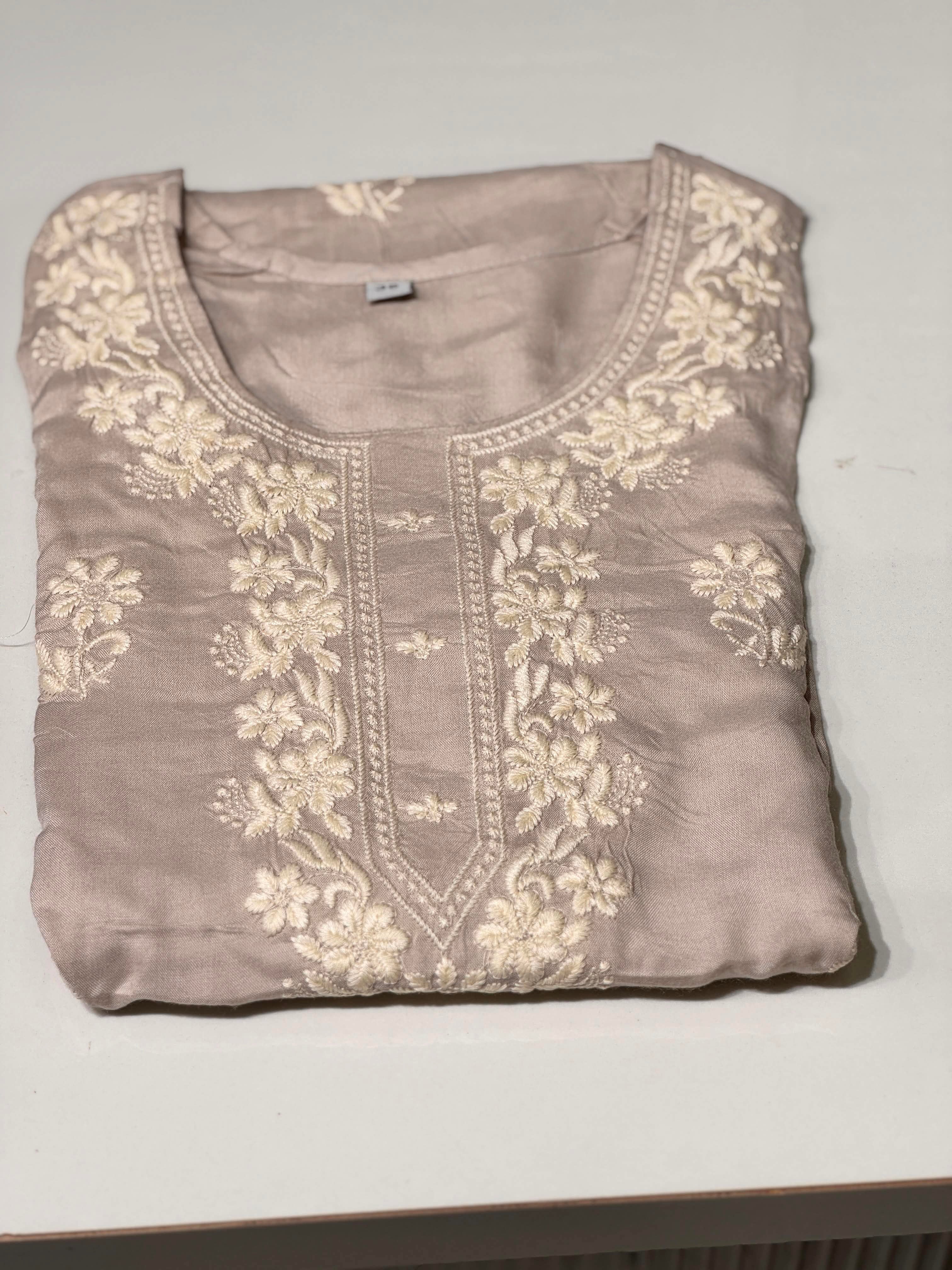 Chikankari Cotton Kurthi