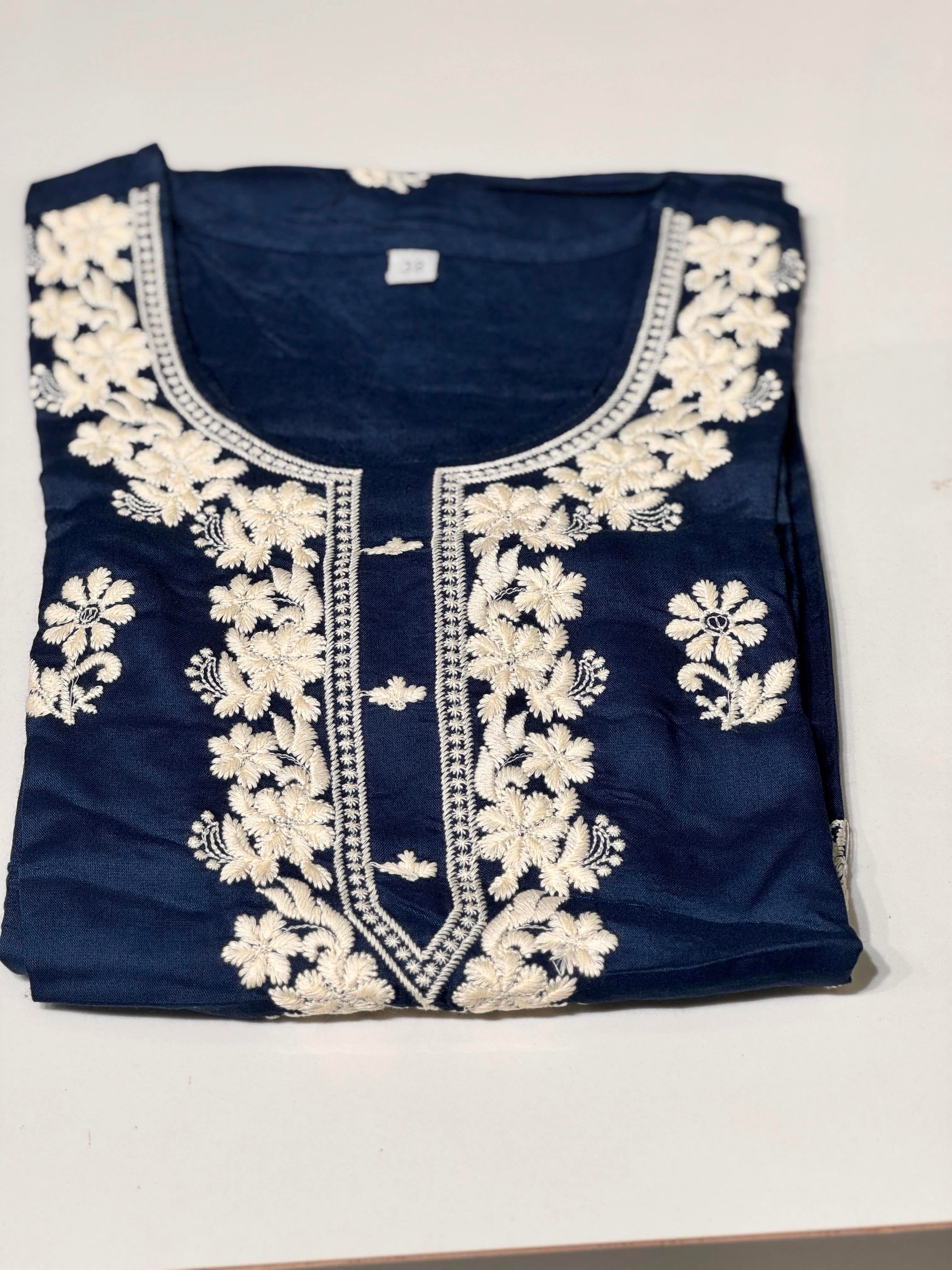 Chikankari Cotton Kurthi