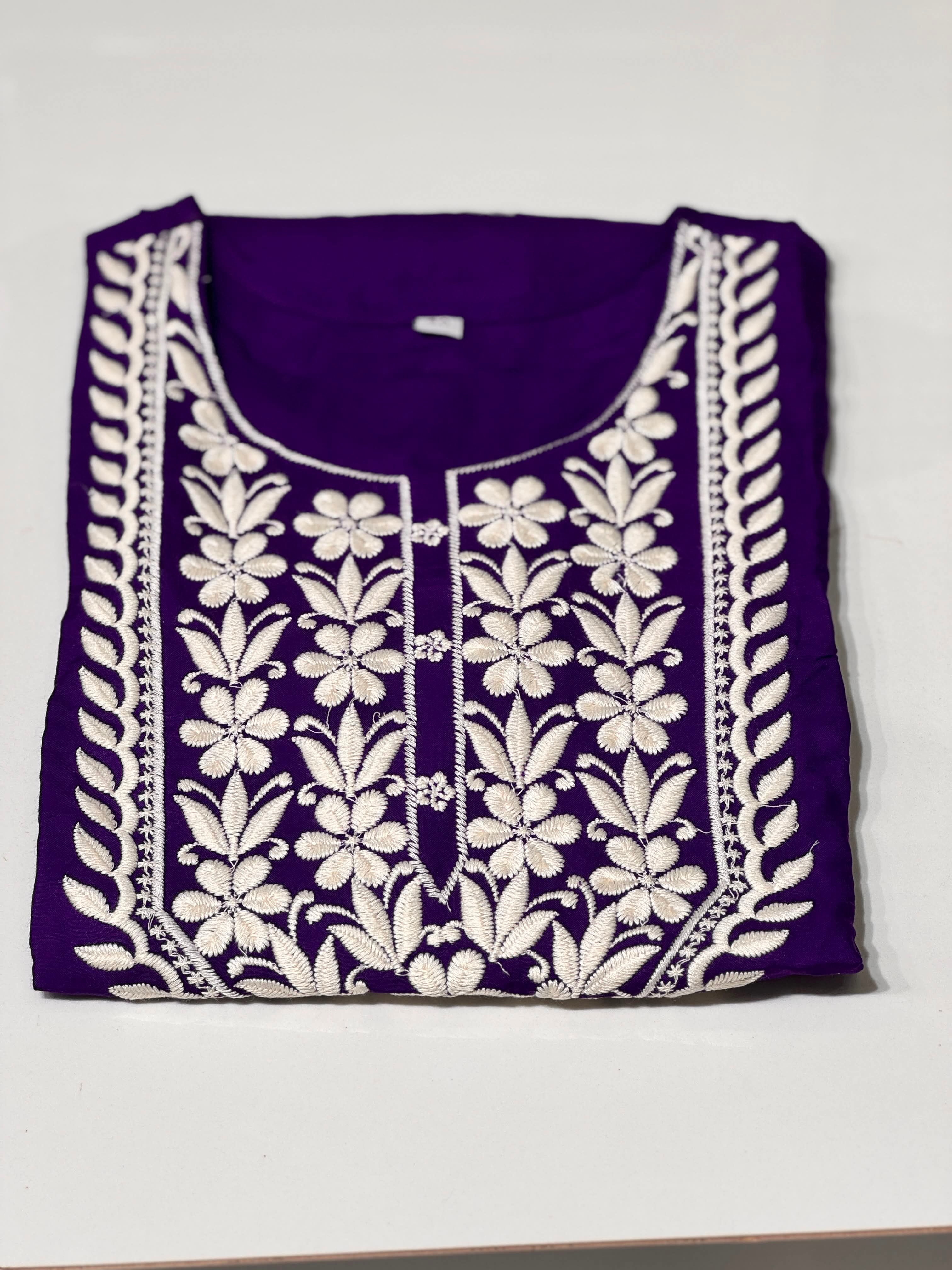 Chikankari Cotton Kurthi