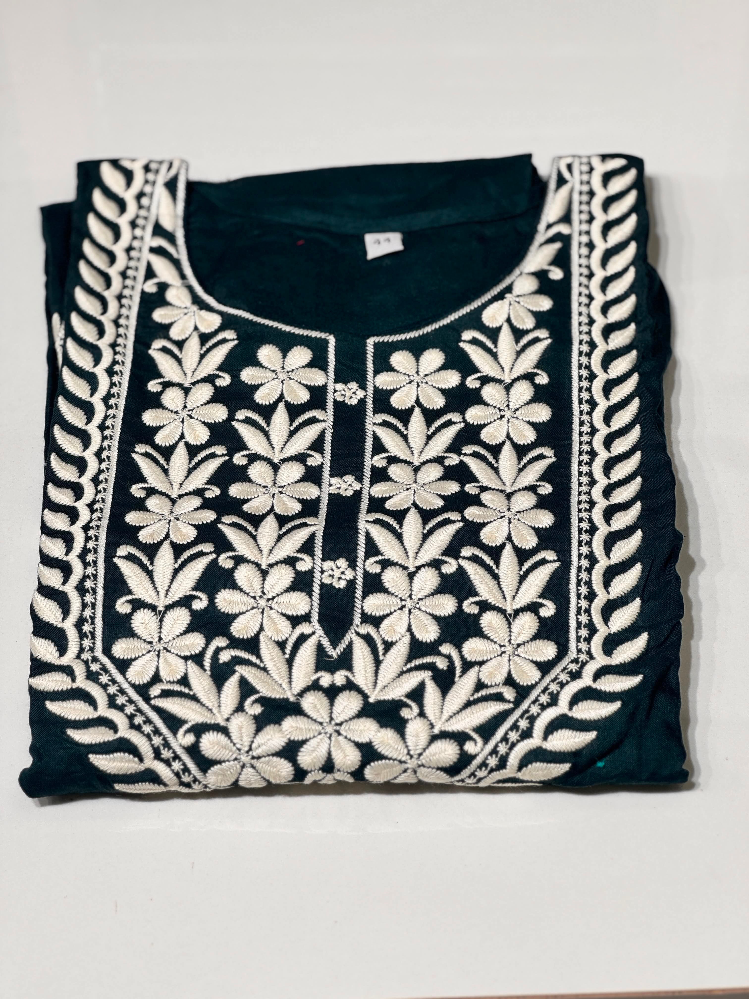 Chikankari Cotton Kurthi