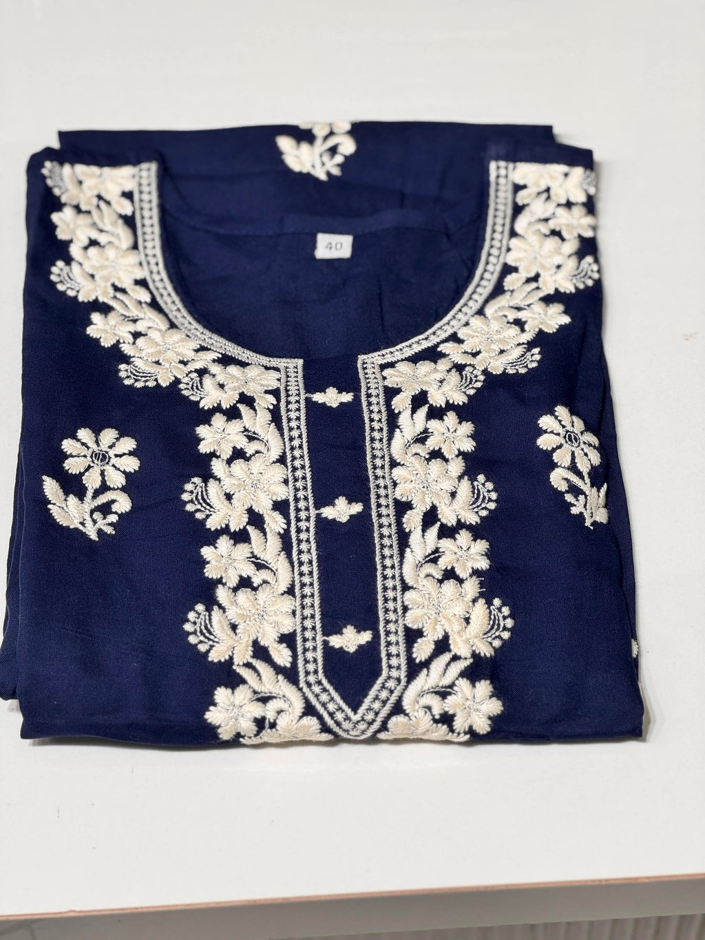 Chikankari Cotton Kurthi