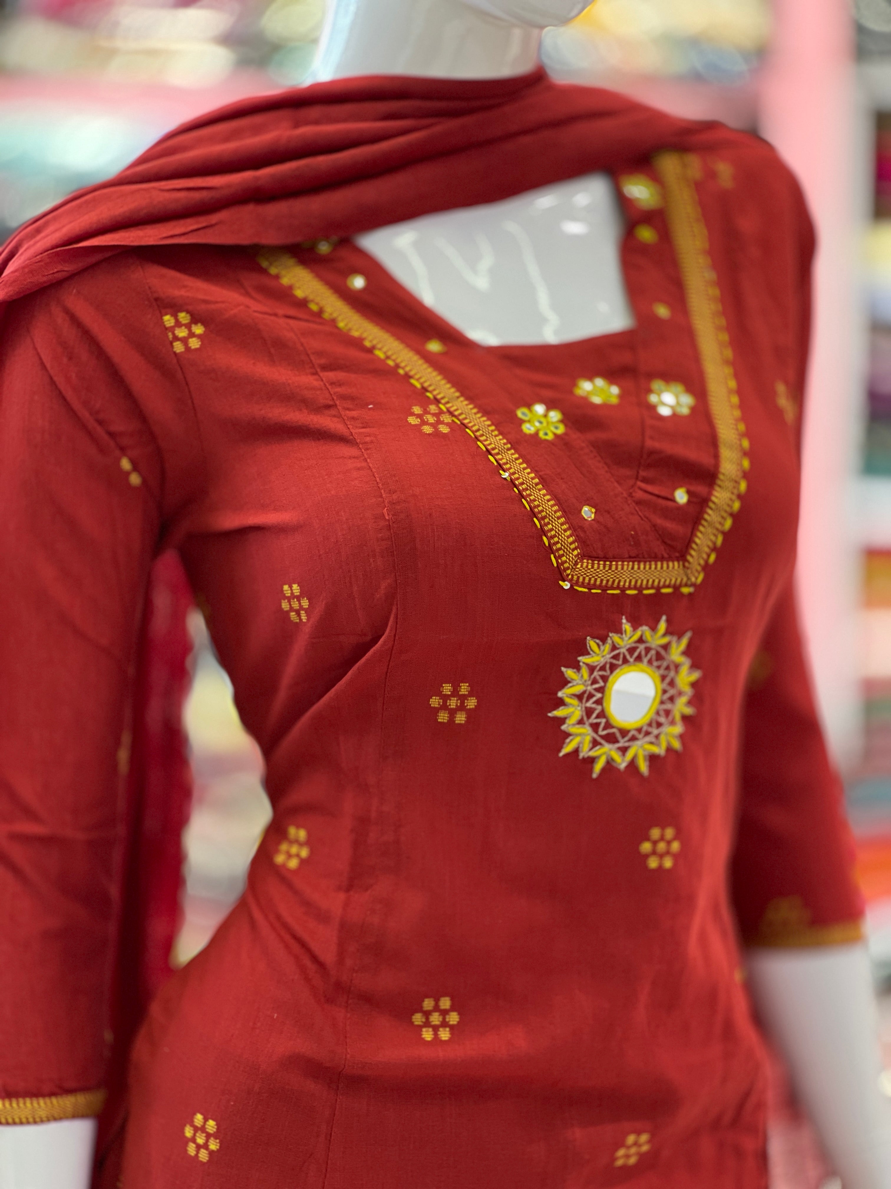 Pure Cotton Churidar Set